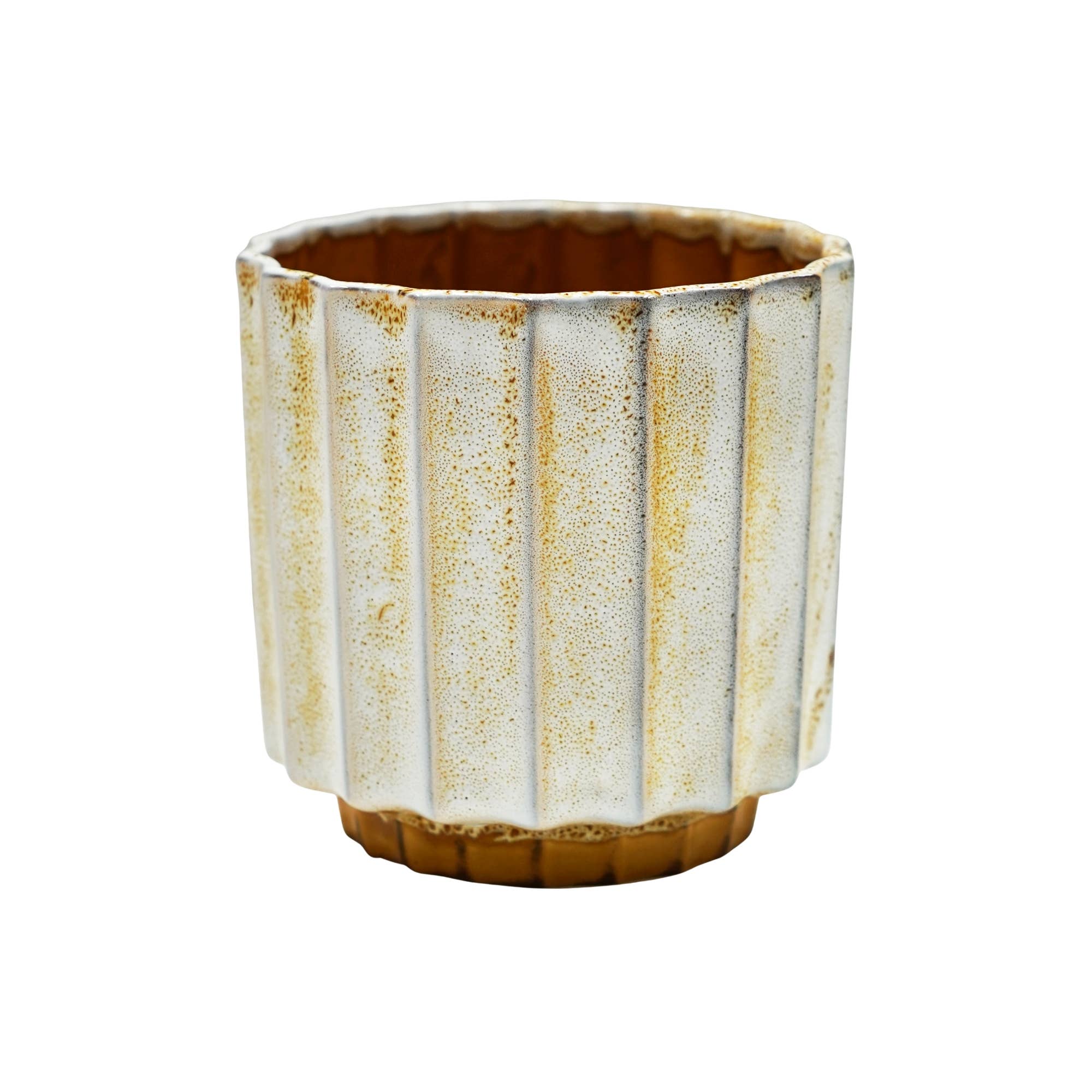 Lugano Scalloped Reactive Glaze Planter 16cm