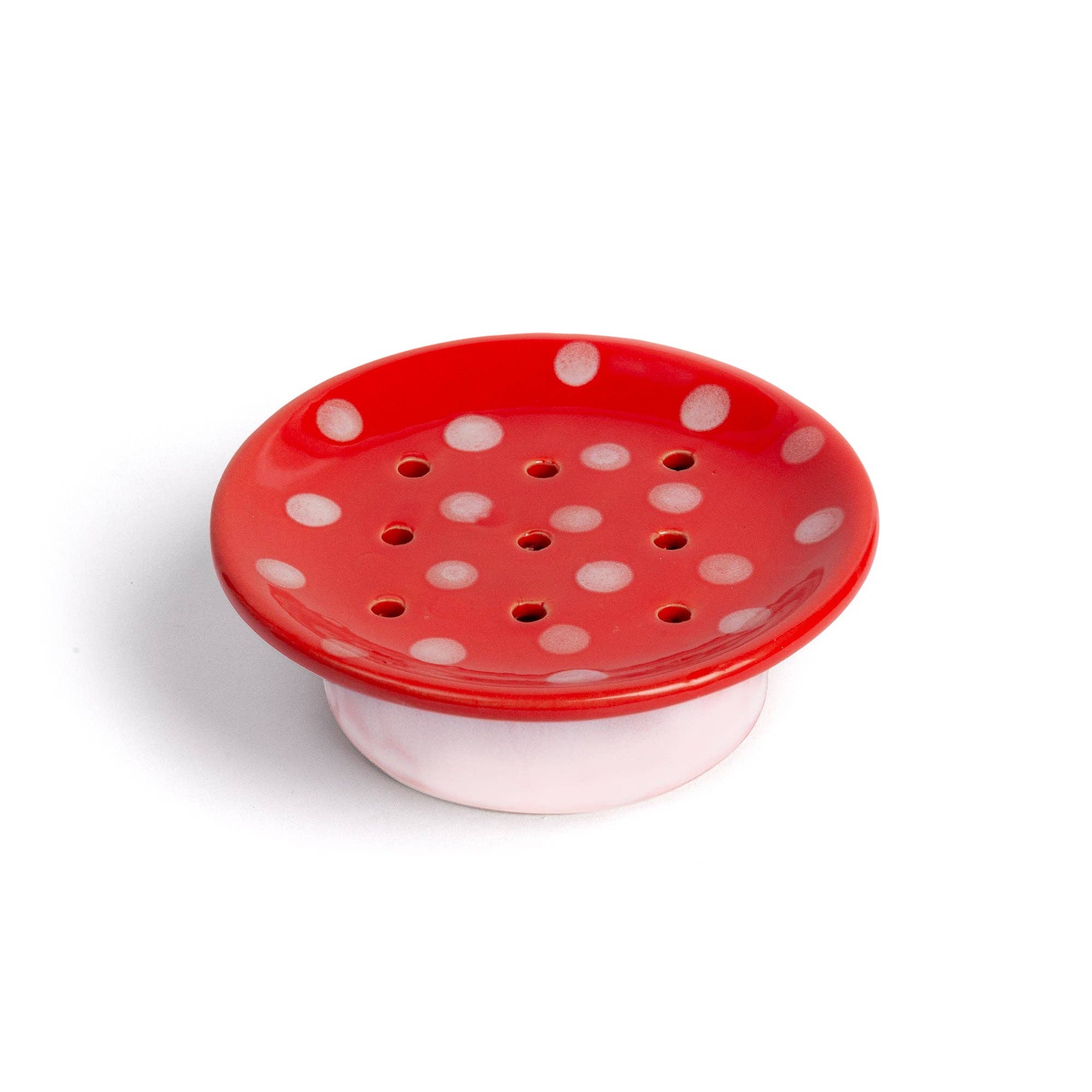 Swedish Dream Red Mushroom Ceramic Soap Dish