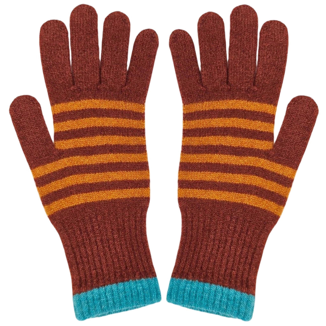 Women's Gloves | Lambswool Stripe, Extra Long Cuff
