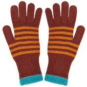 Women's Gloves | Lambswool Stripe, Extra Long Cuff