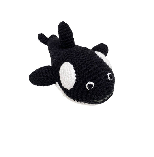 Crochet Baby Toy Orca rattle