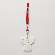 Handmade ceramic angel Christmas decoration, further view