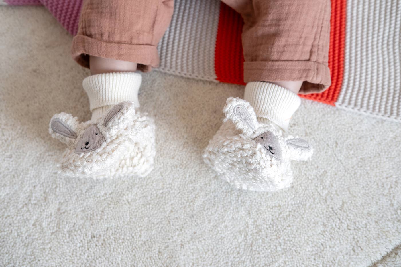 Cotton Knit Baby Slipper Socks | Sheep
