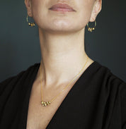 Brass and Bold Diabolo Necklace | Abacus, Solid Brass Beads, Gold Plated Chain