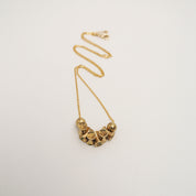 Brass and Bold Diabolo Necklace | Abacus, Solid Brass Beads, Gold Plated Chain