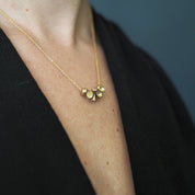 Brass and Bold Diabolo Necklace | Abacus, Solid Brass Beads, Gold Plated Chain