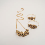Brass and Bold Diabolo Necklace | Abacus, Solid Brass Beads, Gold Plated Chain