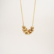 Brass and Bold Diabolo Necklace | Abacus, Solid Brass Beads, Gold Plated Chain