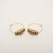 Brass and Bold Diabolo Hoop Earrings | Abacus, Solid Brass Beads