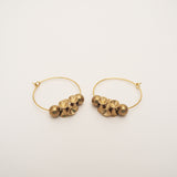 Brass and Bold Diabolo Hoop Earrings | Abacus, Solid Brass Beads