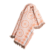 The Nazar Woven Blanket in Peach