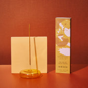 Dimple - Hand Blown Glass Incense Holder | Yellow