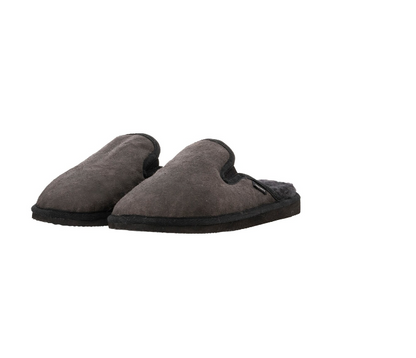 The Every Space genuine sheepskin Adam slippers in matt black by Shepherd of Sweden