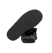 The Every Space genuine sheepskin Adam slippers in matt black by Shepherd of Sweden