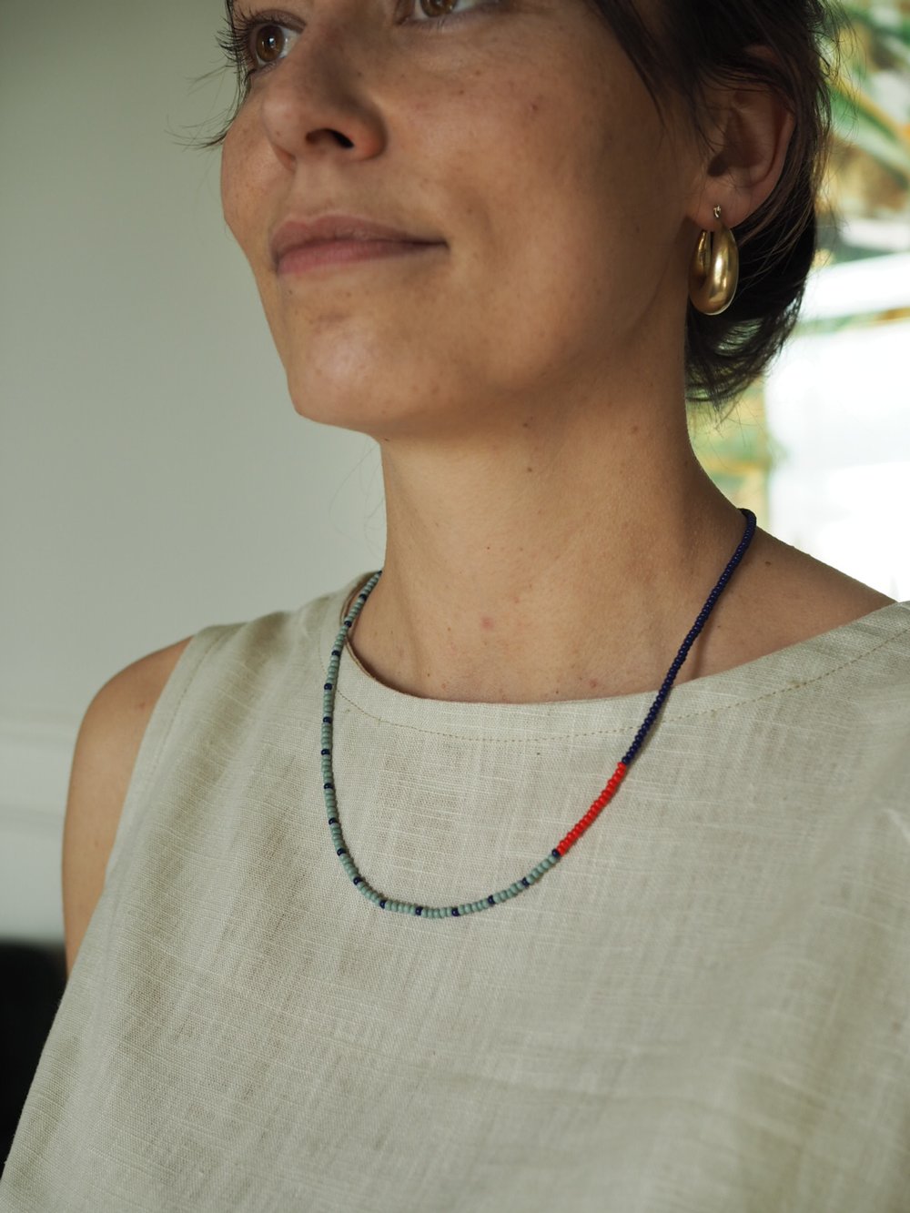 Adjustable Beaded Necklace (two colour options)