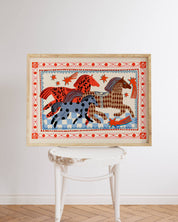 Pink Horse Running | Art Print