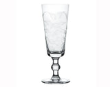 A Set of Four Crystal Champagne Flutes | Fern Design