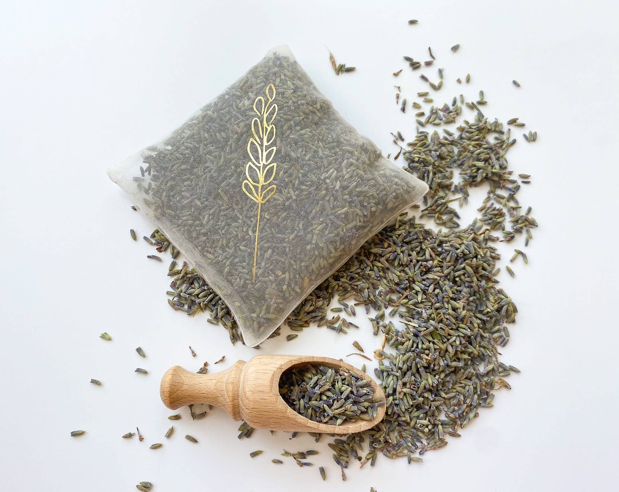 Lavender Motif Silk Lavender Bag