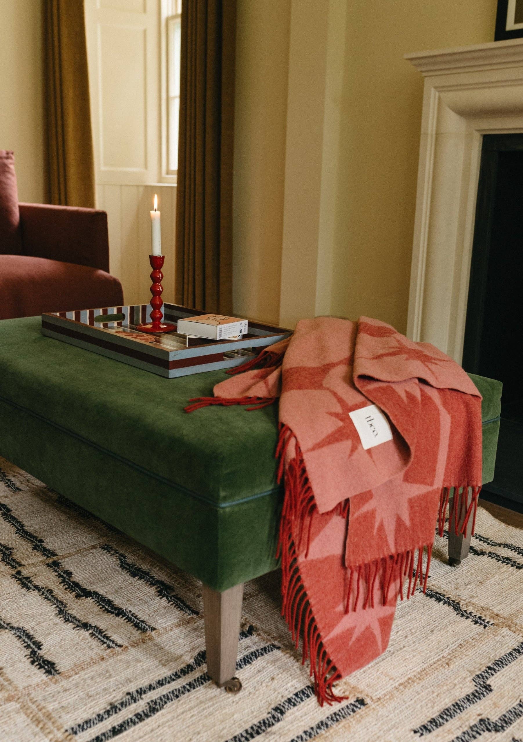 Lambswool Blanket in Pink Celestial