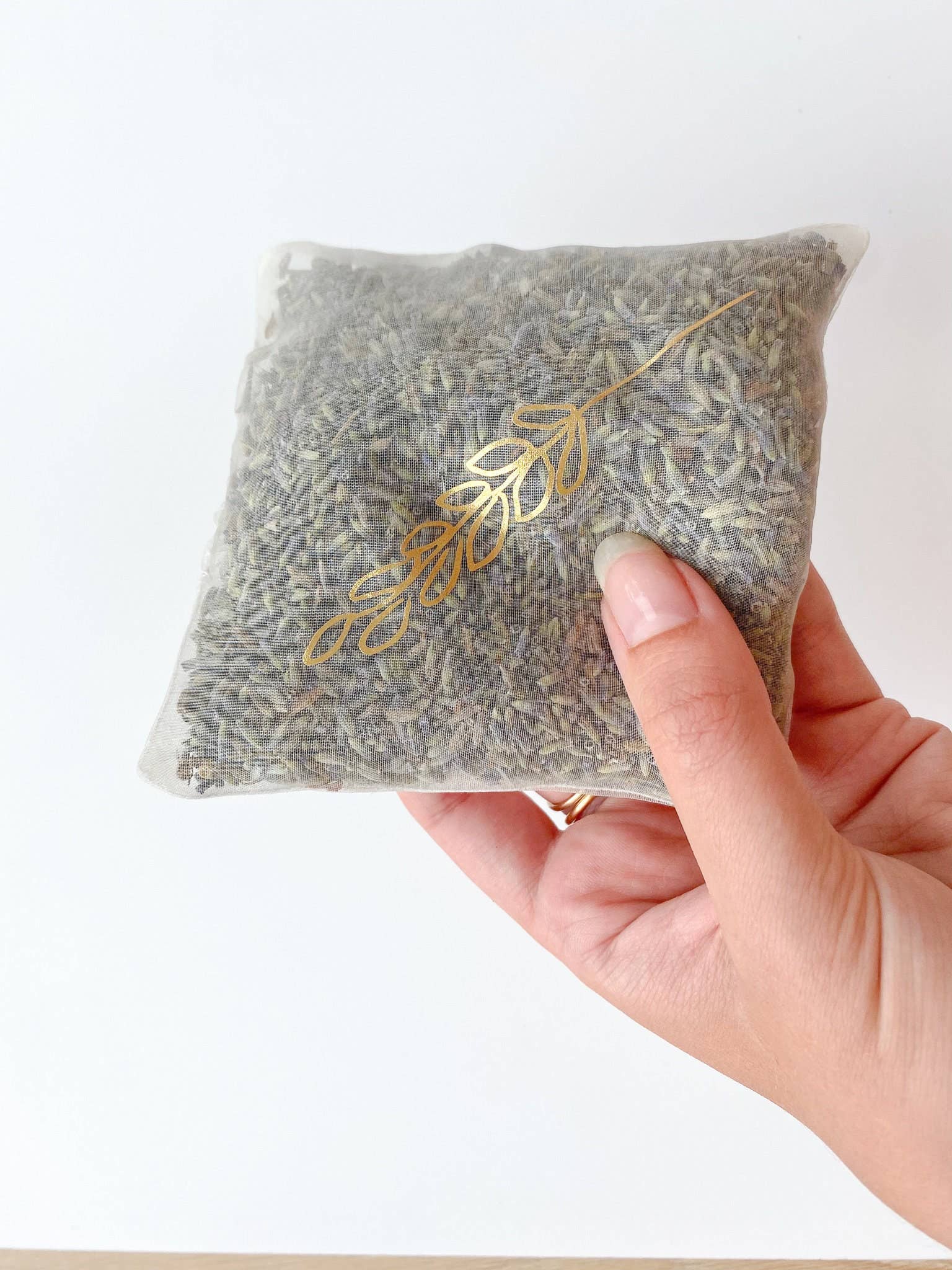 Lavender Motif Silk Lavender Bag