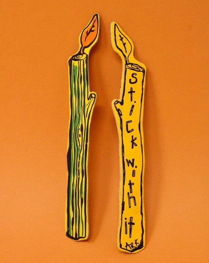stick with it yellow bookmark from The Every Space
