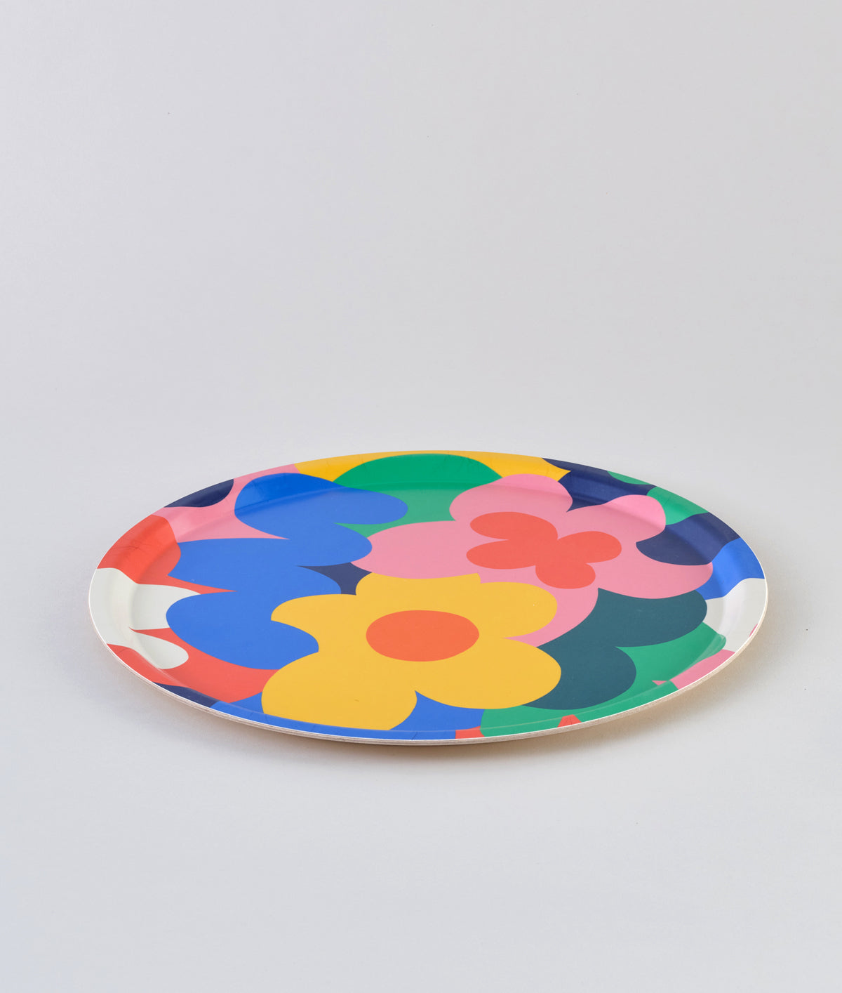 The Every Space large colourful Floral Abstract Tray designed by Micke Lindebergh for Wrap
