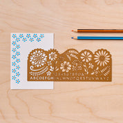 Botanical Drawing Stencil, Arts And Journaling In Brass