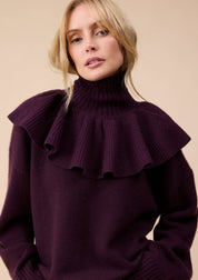 Merino Wool Neck Warmer in Fig