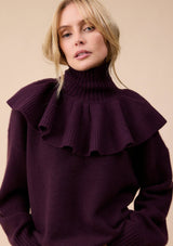 Merino Wool Neck Warmer in Fig