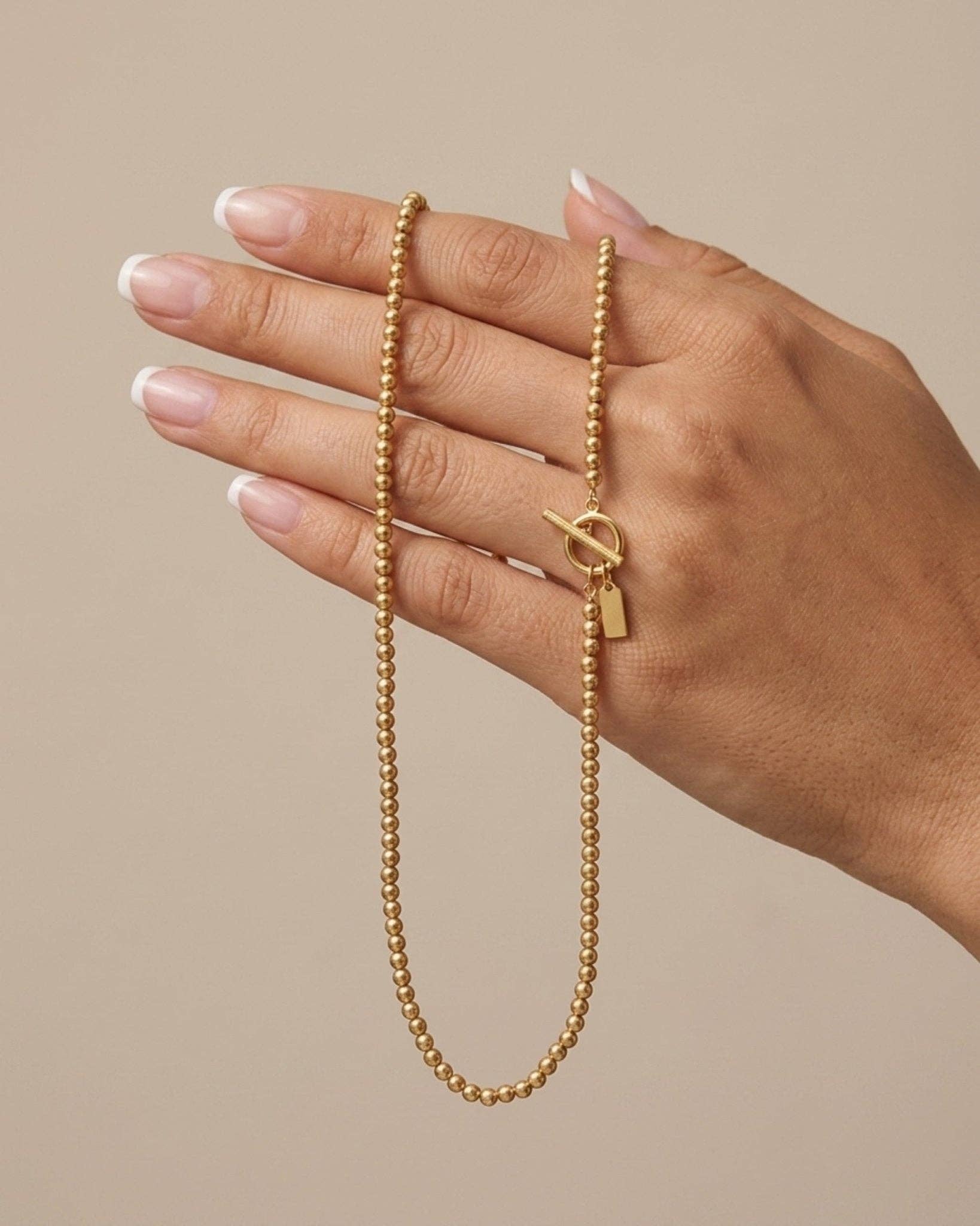 Dansk Copenhagen Audora long sanded necklace, further view