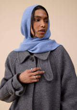 Merino Wool Hood in Blue