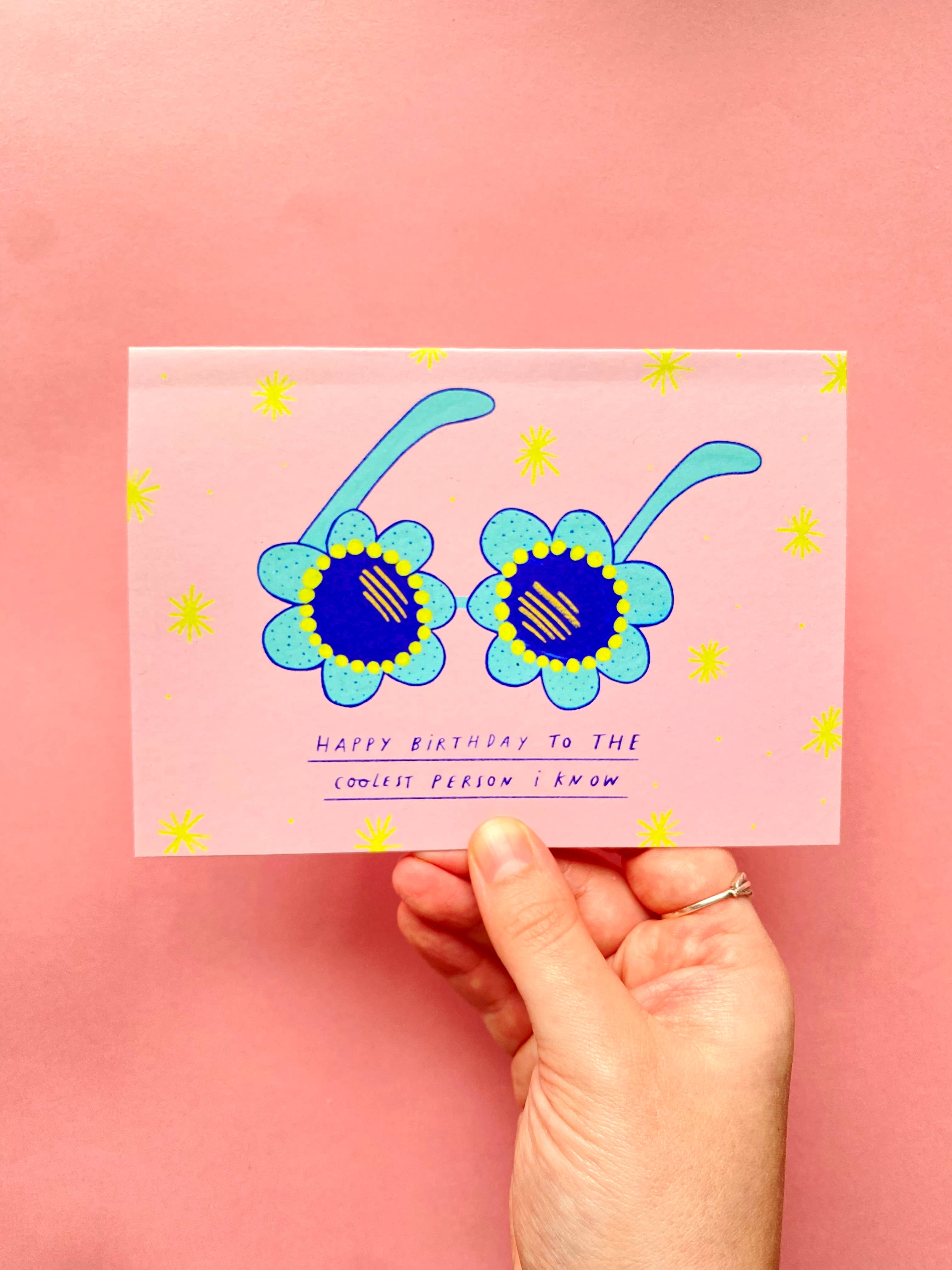 Happy Birthday To The Coolest Person I Know Sunglasses Bday