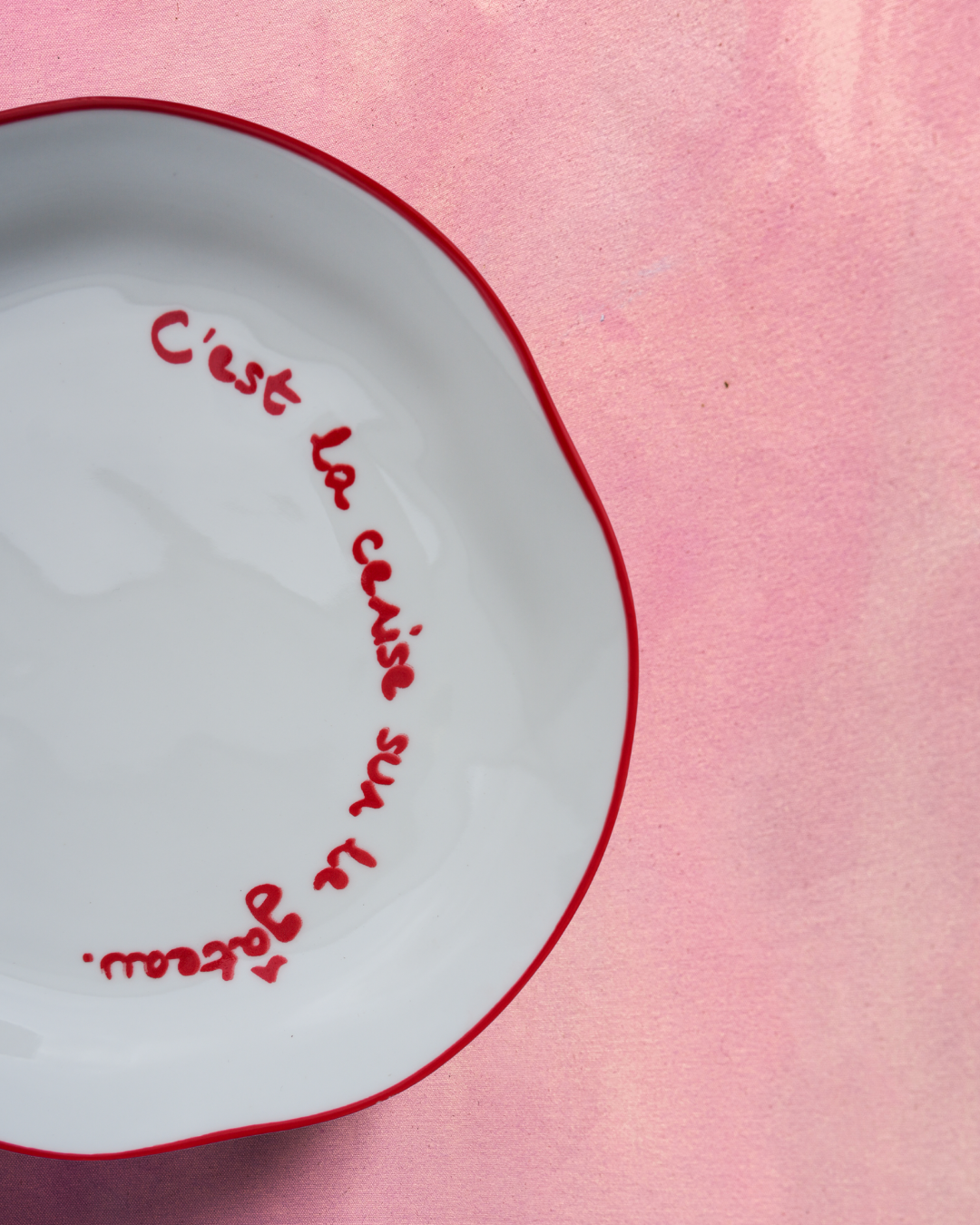 'C'est la cerise sur le gateau' Plate