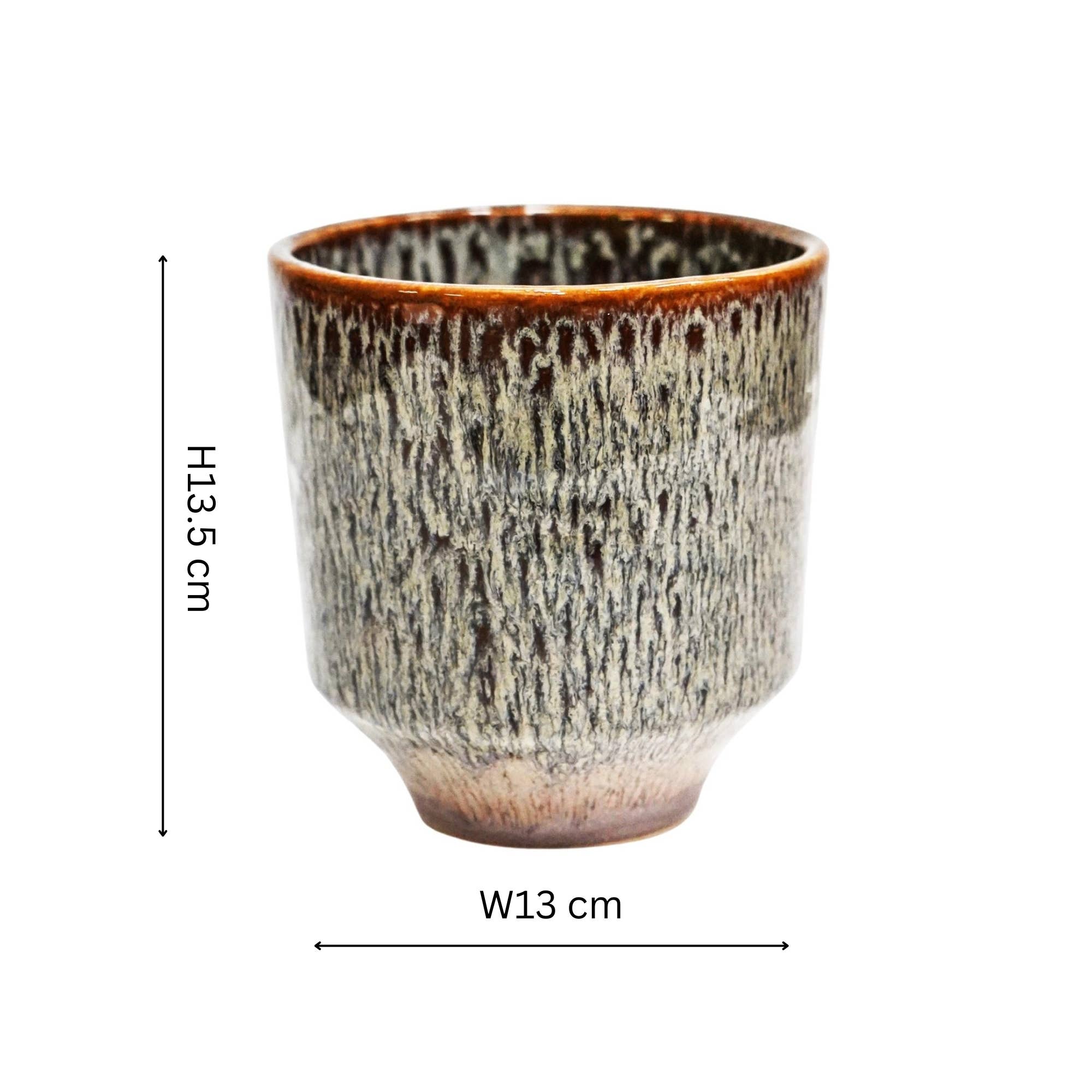 Reactive Glaze Earthenware Orchid Planter Ø13cm