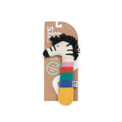 Cotton Knit Baby Rattle Toy | Zebra Rainbow