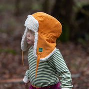 Sunflower Sherpa Fleece Cosy Hat by Little Green Radicals, further view