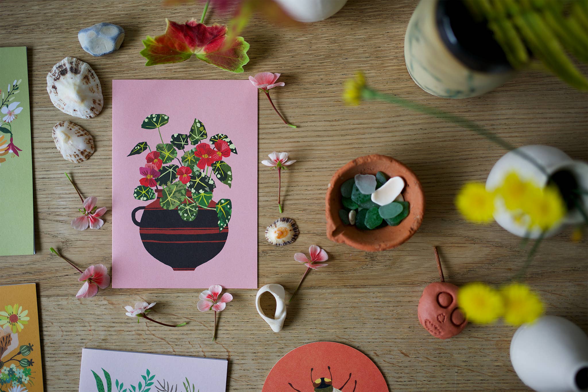 Begonia Greetings Card