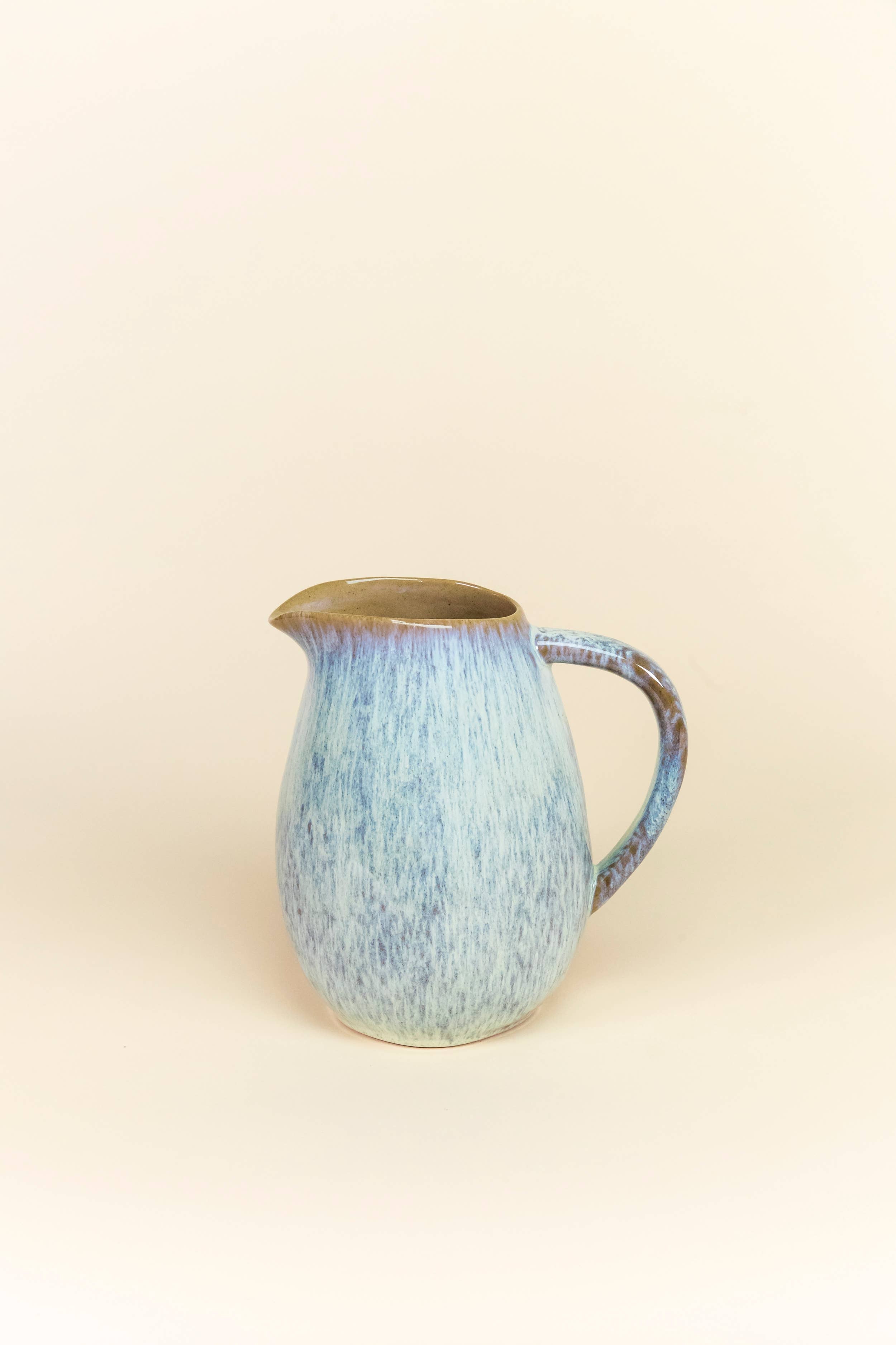 Tejo handmade ceramic pitcher, further view