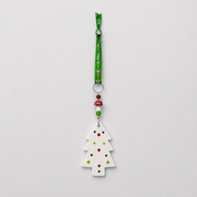 Handmade ceramic Christmas tree decoration, further view