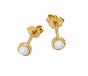 Gold Opal Studs by Little Nell, further view