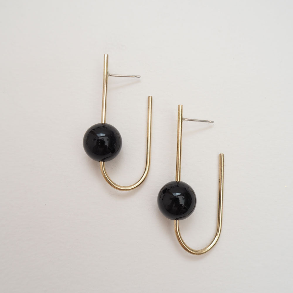 Liviana Bar and Ball Stud Earrings