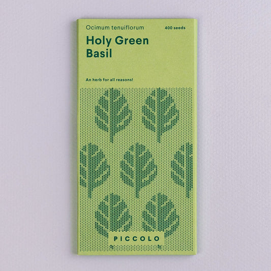 The Every Space Ocimum Tenuiflorum or Holy Green Basil seed packet of 400 seeds by Piccolo