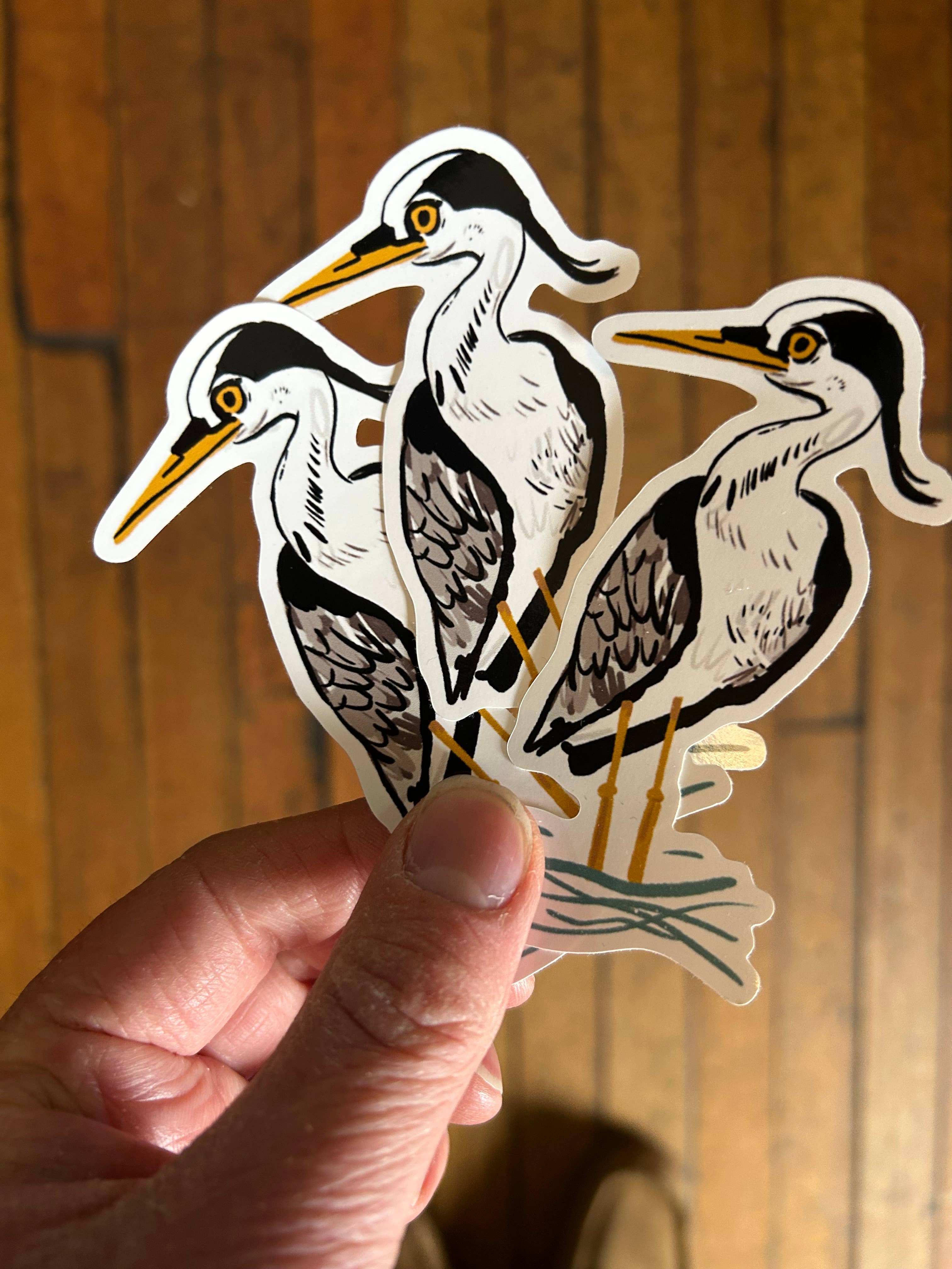 10cm Heron Sticker 