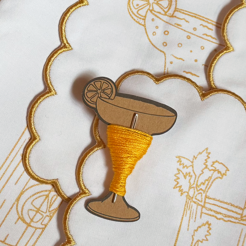 Stitch Your Cocktail Napkins embroidery kit, further view