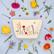 Stitch Your Flowers Zip Pouch | Embroidery Kit