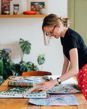 'Funky Cat' A4 | Colourful | Retro | Folky | Risograph Style Print