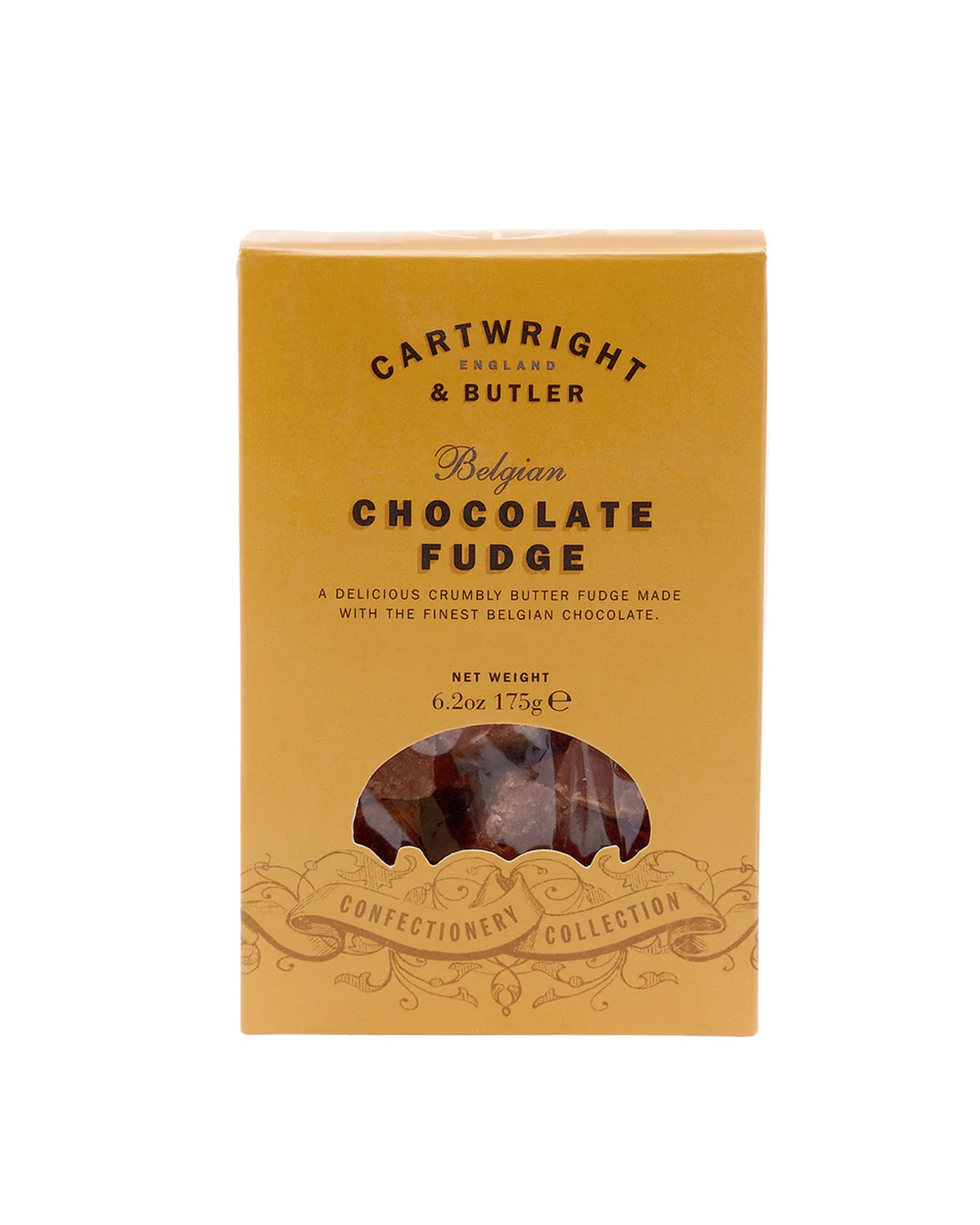 The Every Space 175g carton of Belgian Chocolate Fudge with real butter by Cartwright & Butler