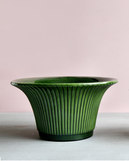 Daisy Pot in Glazed Green