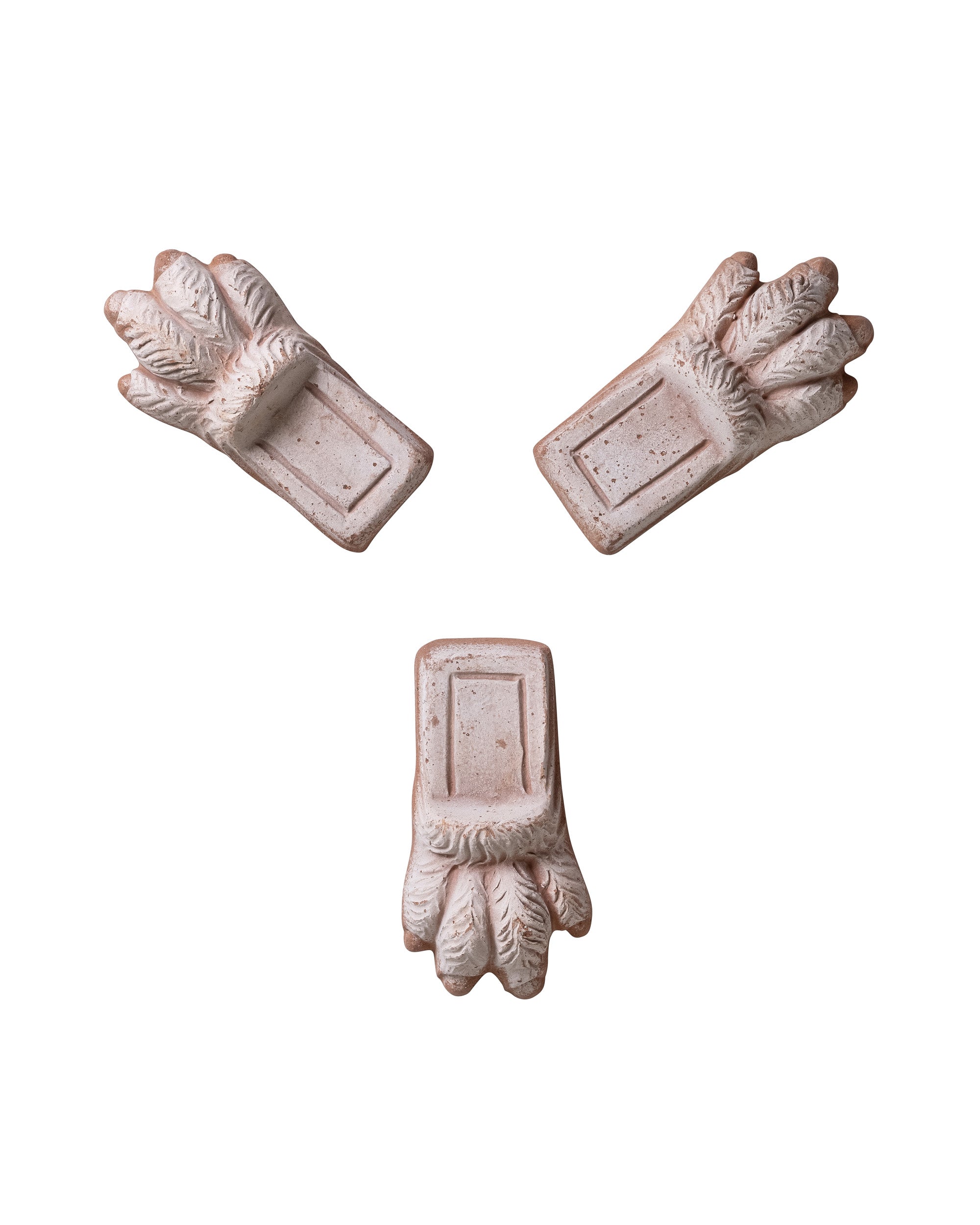 Pot Feet Lion Design in Rose Terracotta