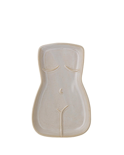 The Every Space grey stoneware Bila Tray or plate by Bloomingville for jewellery or trinkets